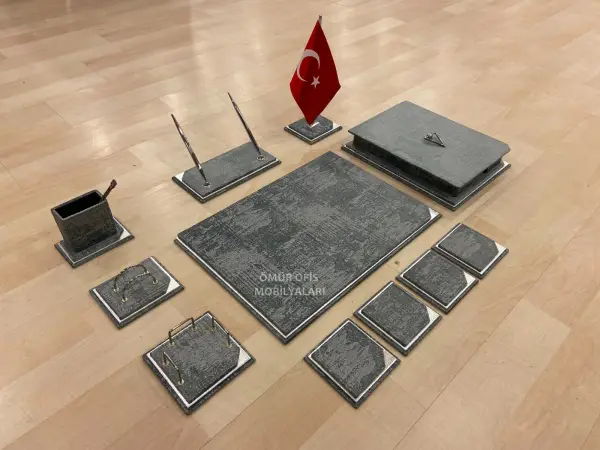 KADİFE VEGAS SÜMEN TAKIMI 10 PARÇA - GRİ
