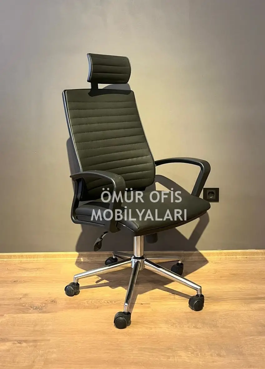 Petek Başlıklı Deri Şef Koltuk Takımı