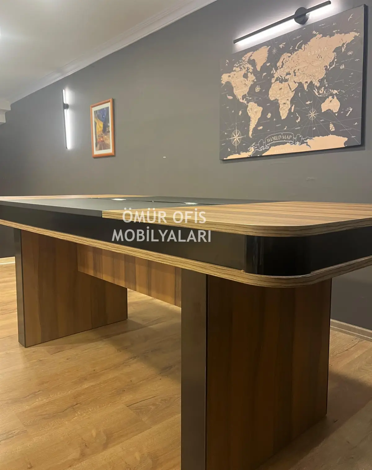 Piano Black Toplantı Masası 200x90 + Ceren