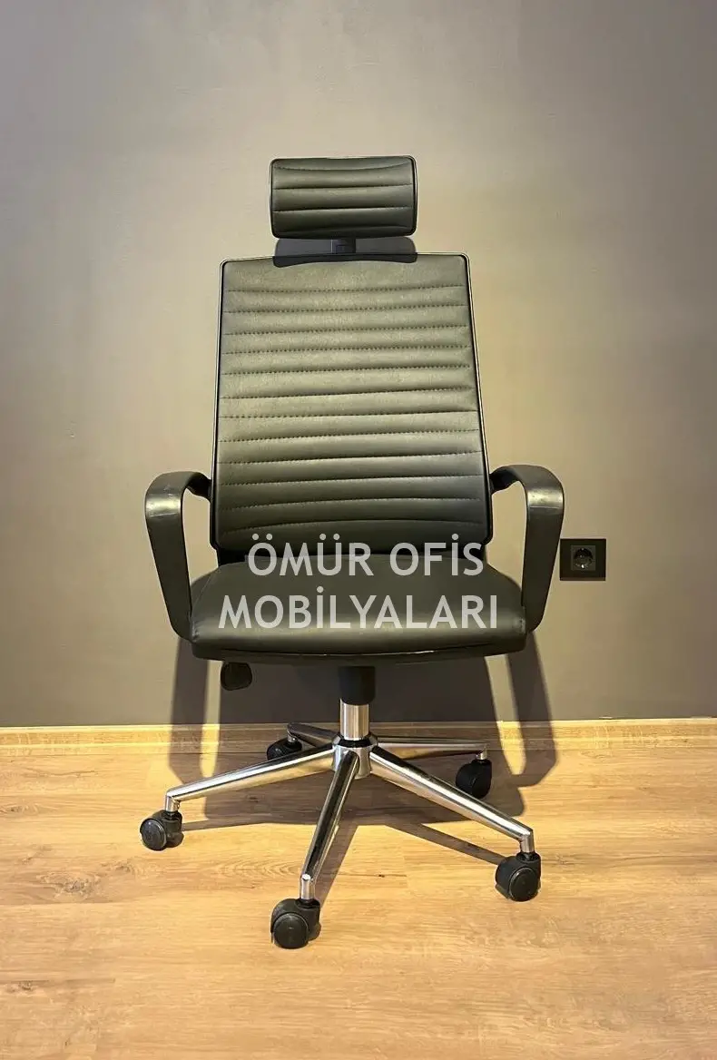 Petek Başlıklı Deri Şef Koltuğu