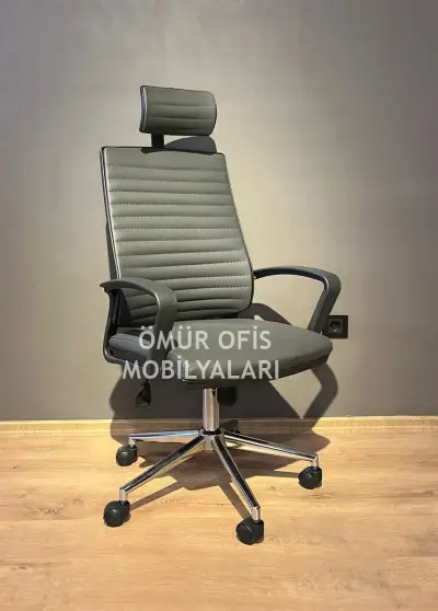 Petek Başlıklı Deri Şef Koltuğu