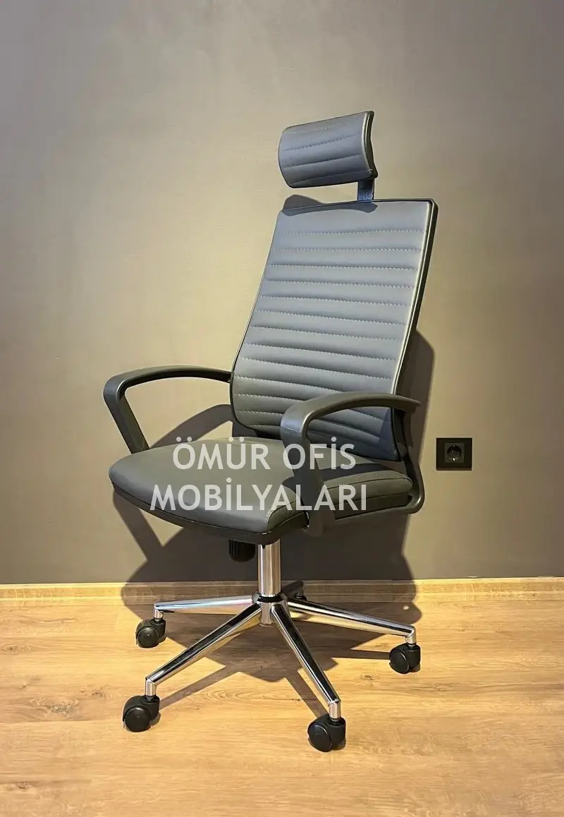 Petek Başlıklı Deri Şef Koltuğu