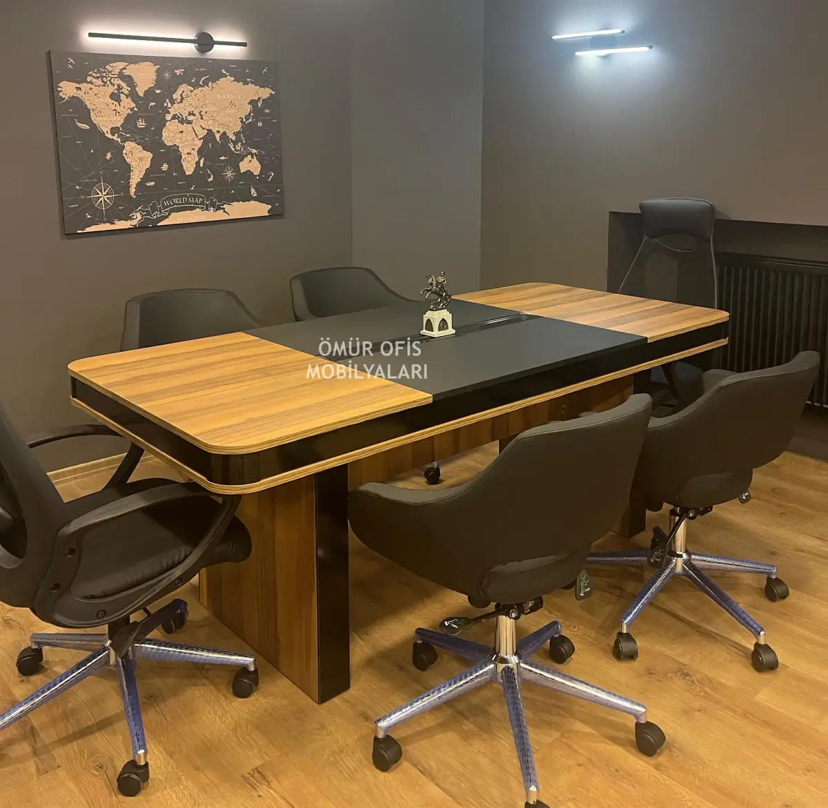 Piano Black Toplantı Masası 200x90 + Ceren